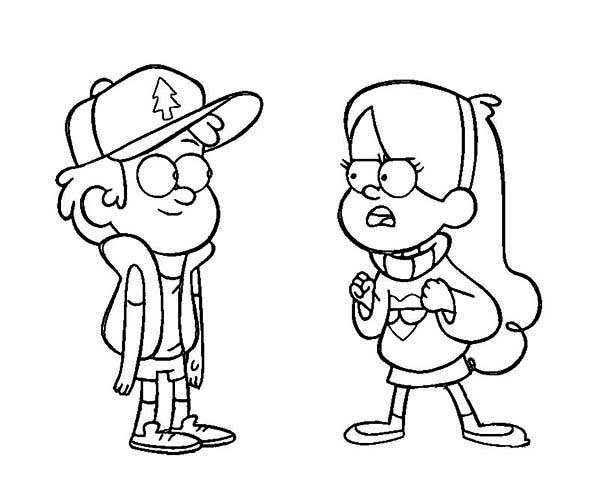 600x500 Gravity Falls Dibujos Para Colorear Evelyn Gravity