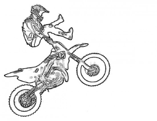 550x425 Dirt Bike Coloring Pages