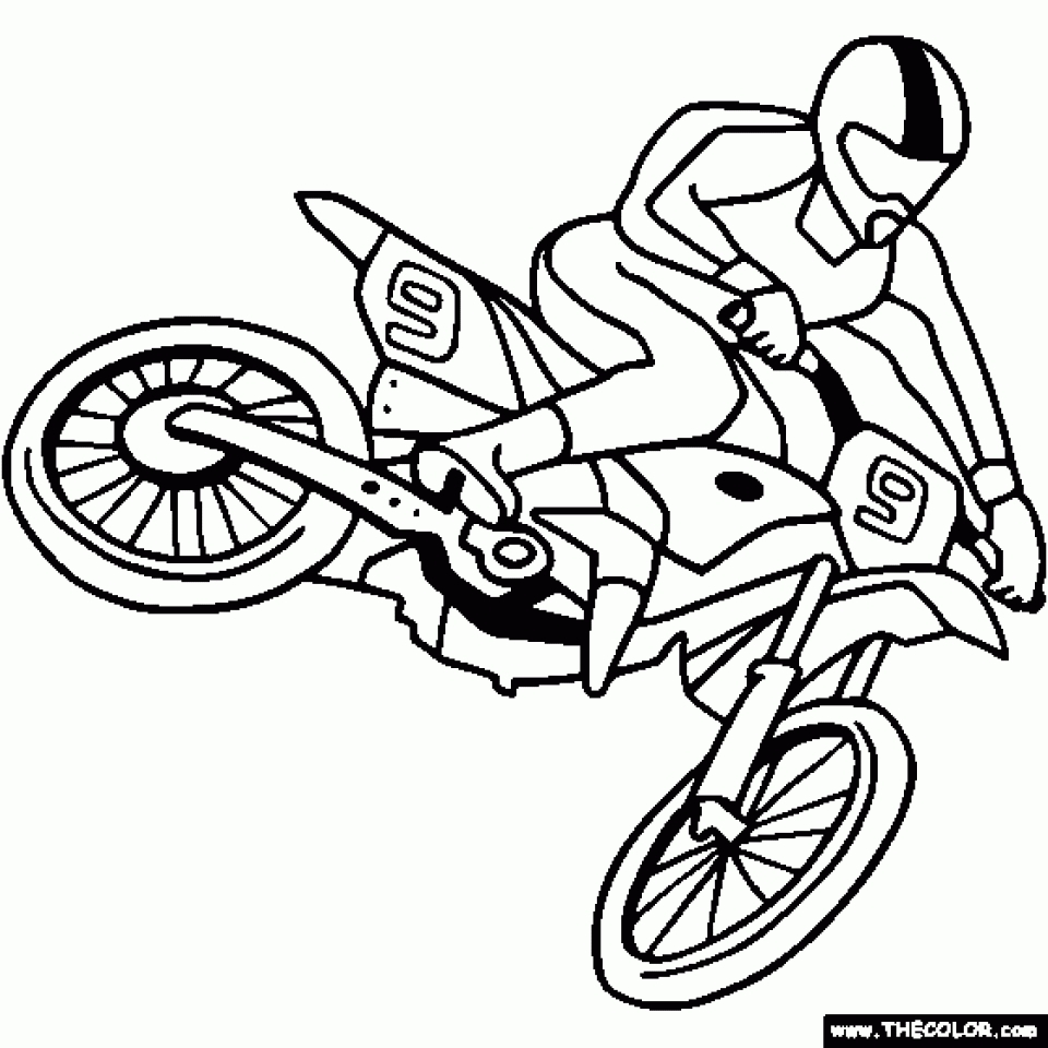 960x960 Printable Coloring Page Bike Coloring Pages Mountain Biker Ktm