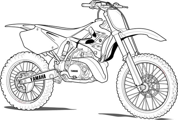 600x406 Dirt Bike Coloring Pages To Print Printable