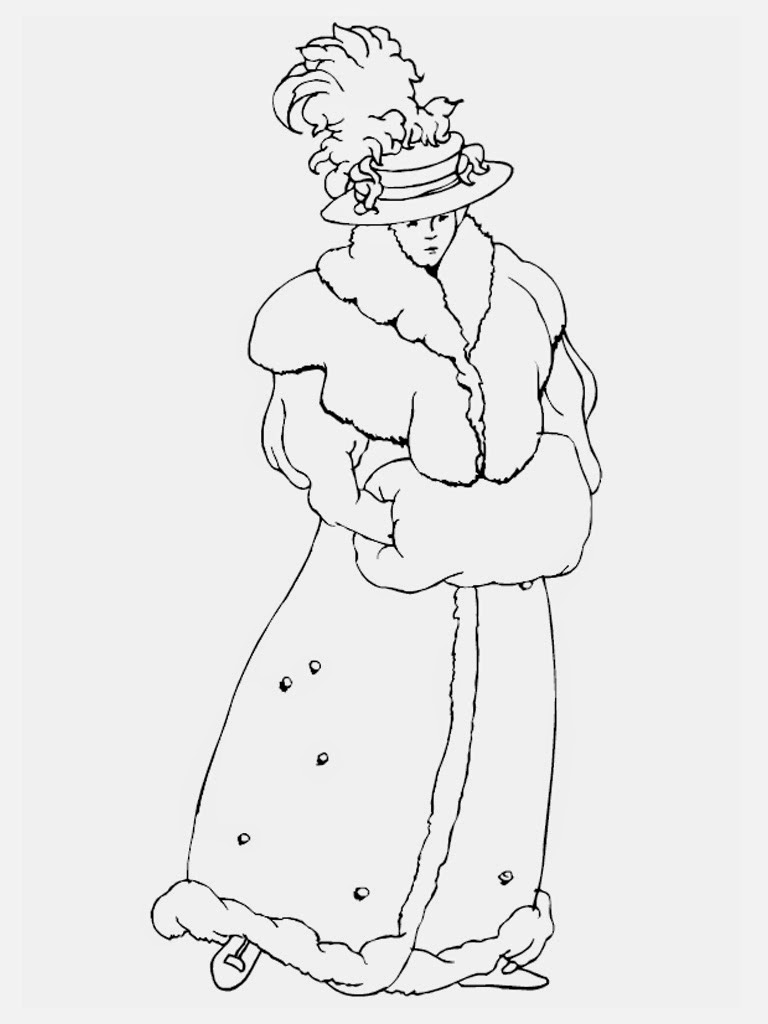 768x1024 Model Coloring Pages