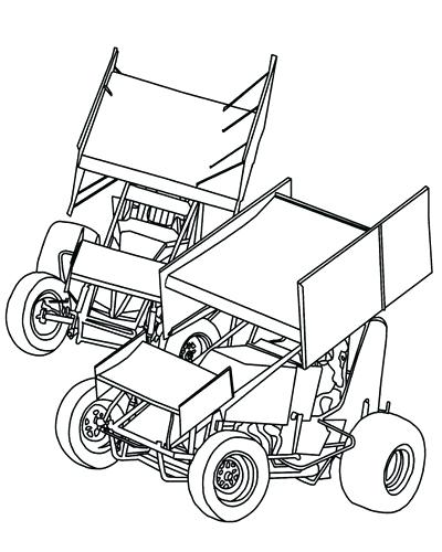 400x500 Sprint Car Coloring Pages Dirt Track Race Car Coloring Pages