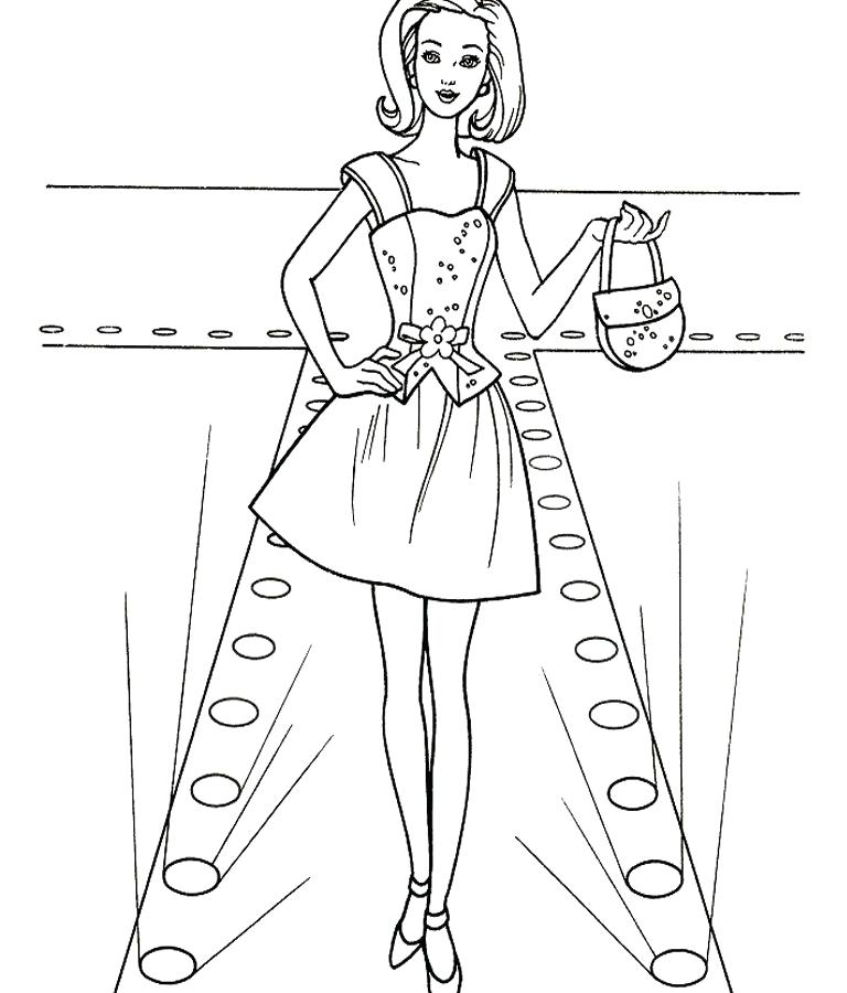 768x900 Coloring Pages Fashion Models