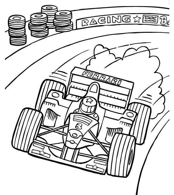 595x666 Horse Racing Coloring Pages Kids Coloring Race Car Coloring Book