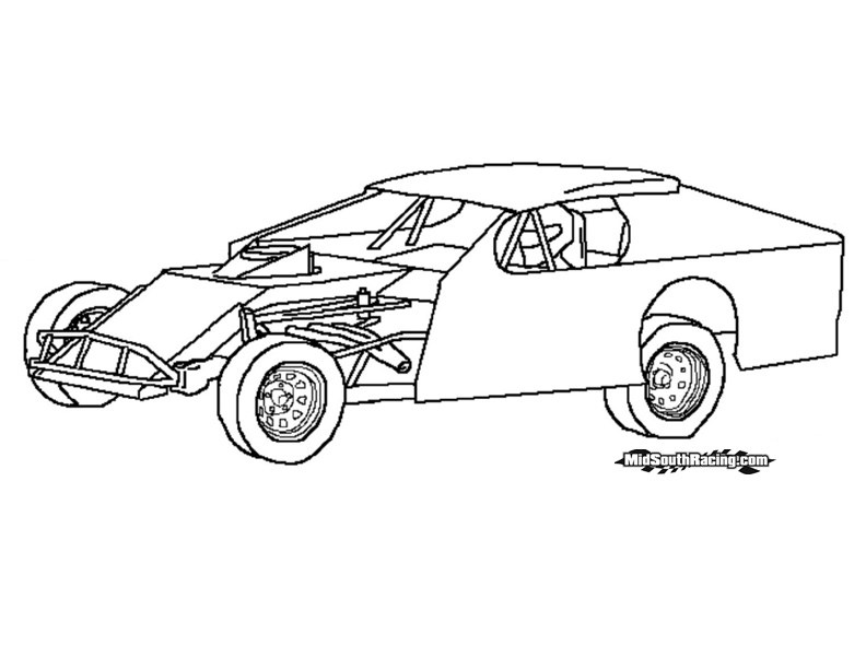 792x612 Dirt Late Model Coloring Pages