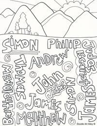 Disciples Coloring Pages Printable
