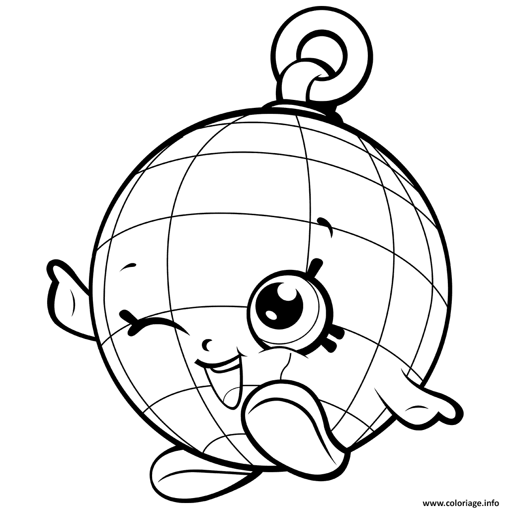1024x1024 Disco Ball Coloring Page