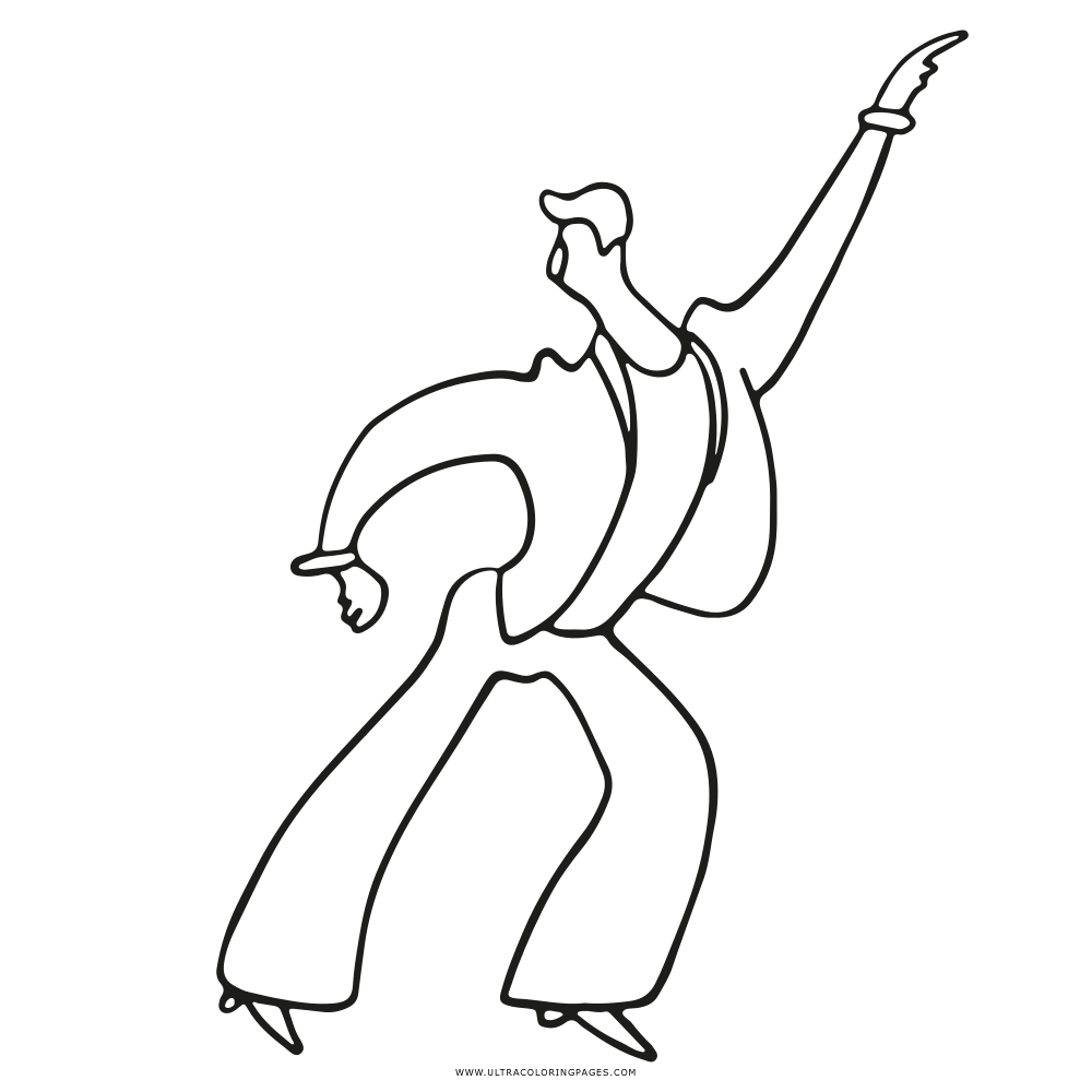 1000x1000 Dibujo De Danza Del Disco Para Colorear