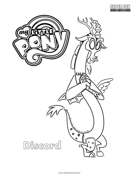 464x600 Discord My Little Pony Coloring Page
