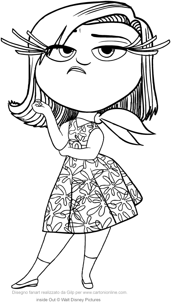 561x992 Inside Out Coloring Disgust Inside Out Coloring Pages 561 X 992