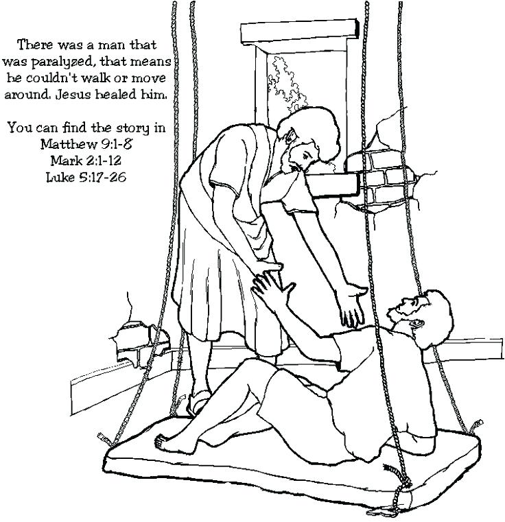 736x761 Jesus Heals The Blind Man Coloring Page Category Bible Reader