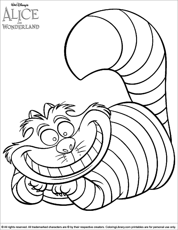 612x792 Alice In Wonderland Coloring Pages Alice In Wonderland Coloring