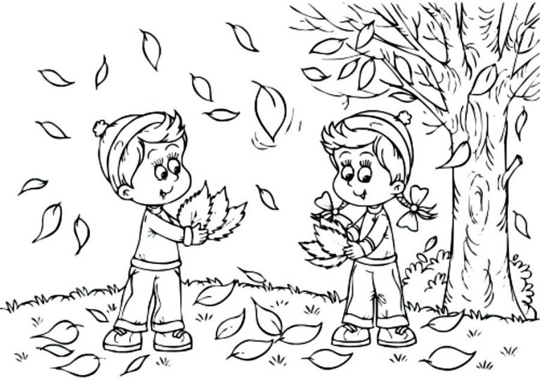 768x550 Autumn Coloring Pages Free Printable Fall Best Disney Book