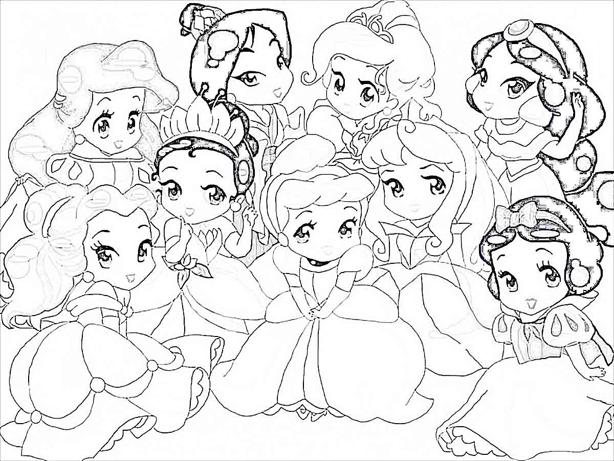 1200x900 Princess Of Disney Coloring Pages Printable In Beatiful Print All