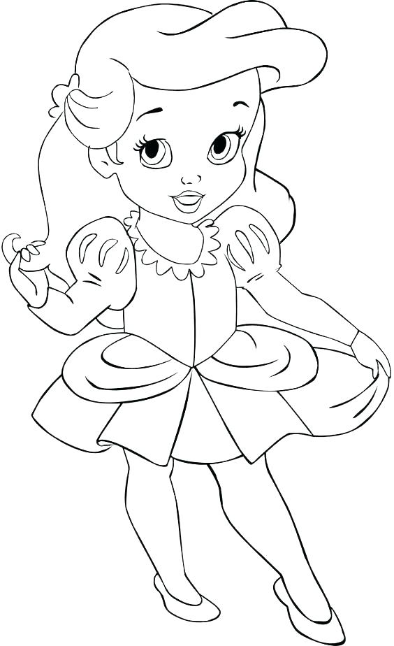 564x924 Baby Princess Coloring Pages Just Disney All