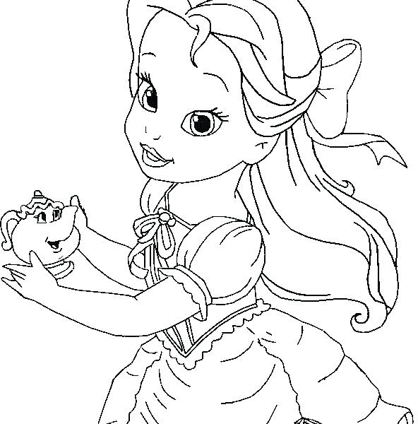 592x600 Coloring Pages Disney Babies Princesses Ba Princess Coloring Pages
