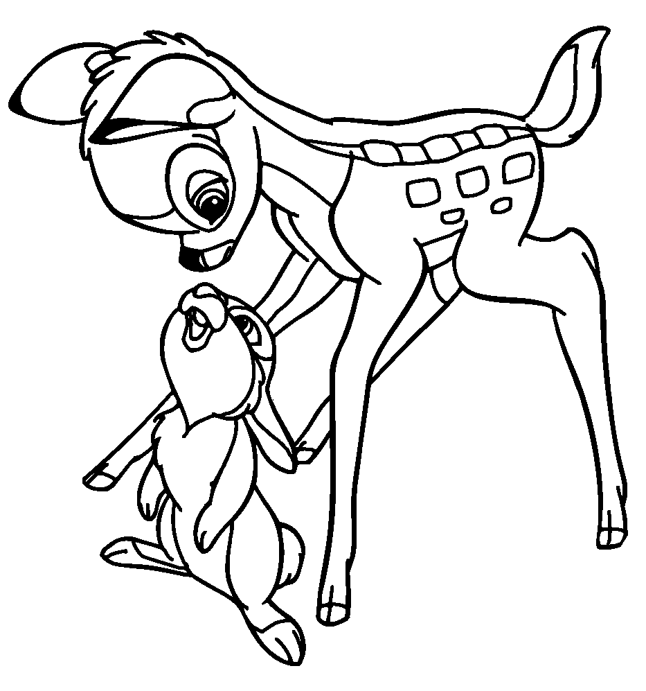 933x997 Cute Bambi Coloring Pages