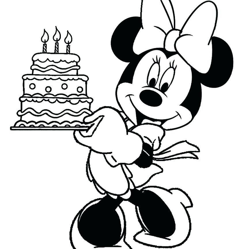 850x864 Coloring Pages Of Minnie Mouse Birthday Coloring Pages The Sun