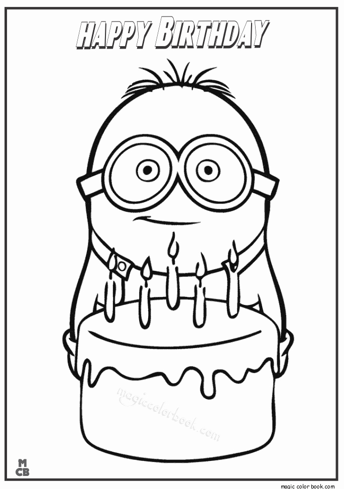 685x975 Birthday Color Pages Leversetdujourfo Happy Birthday Coloring