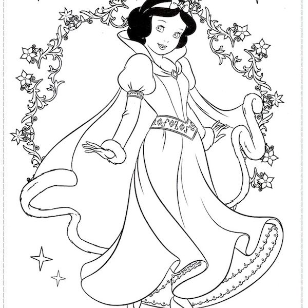 600x600 Free Printable Disney Princess Christmas Coloring Pages Christmas