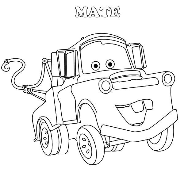 600x551 Mater, Drawing Tow Mater Coloring Pages Drawing Tow Mater