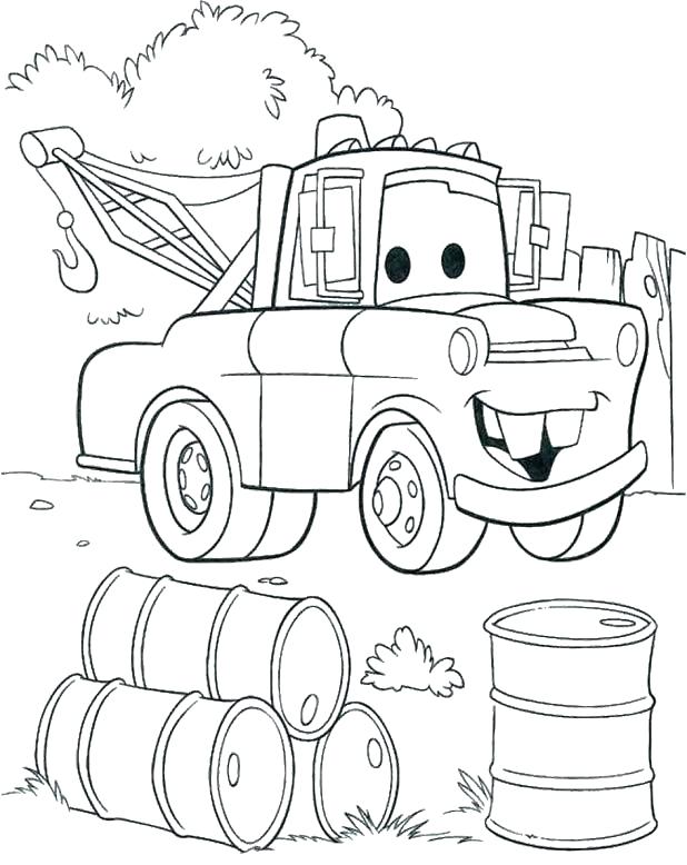 618x778 Mater Cars Coloring Pages Lightning And Tow Mater Coloring Pages