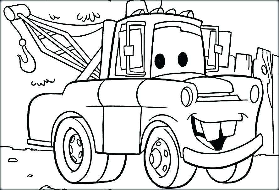 888x607 Mater Coloring Page Good Mater Coloring Pages Online 9 Lightning