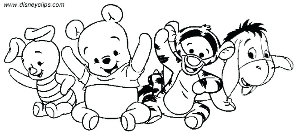 1024x465 Baby Disney Characters Coloring Pages Free Coloring Page