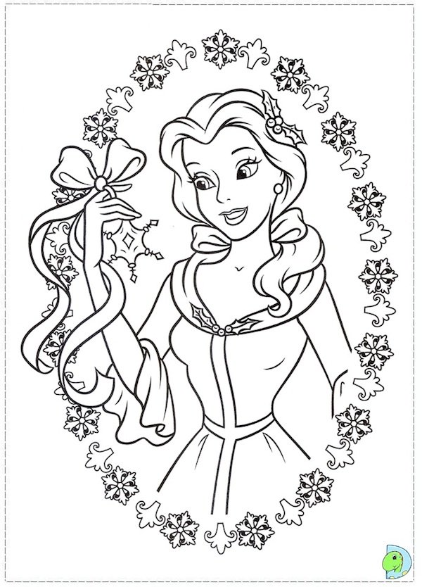 600x834 Christmas Coloring Pages Princess Disney Princess Christmas