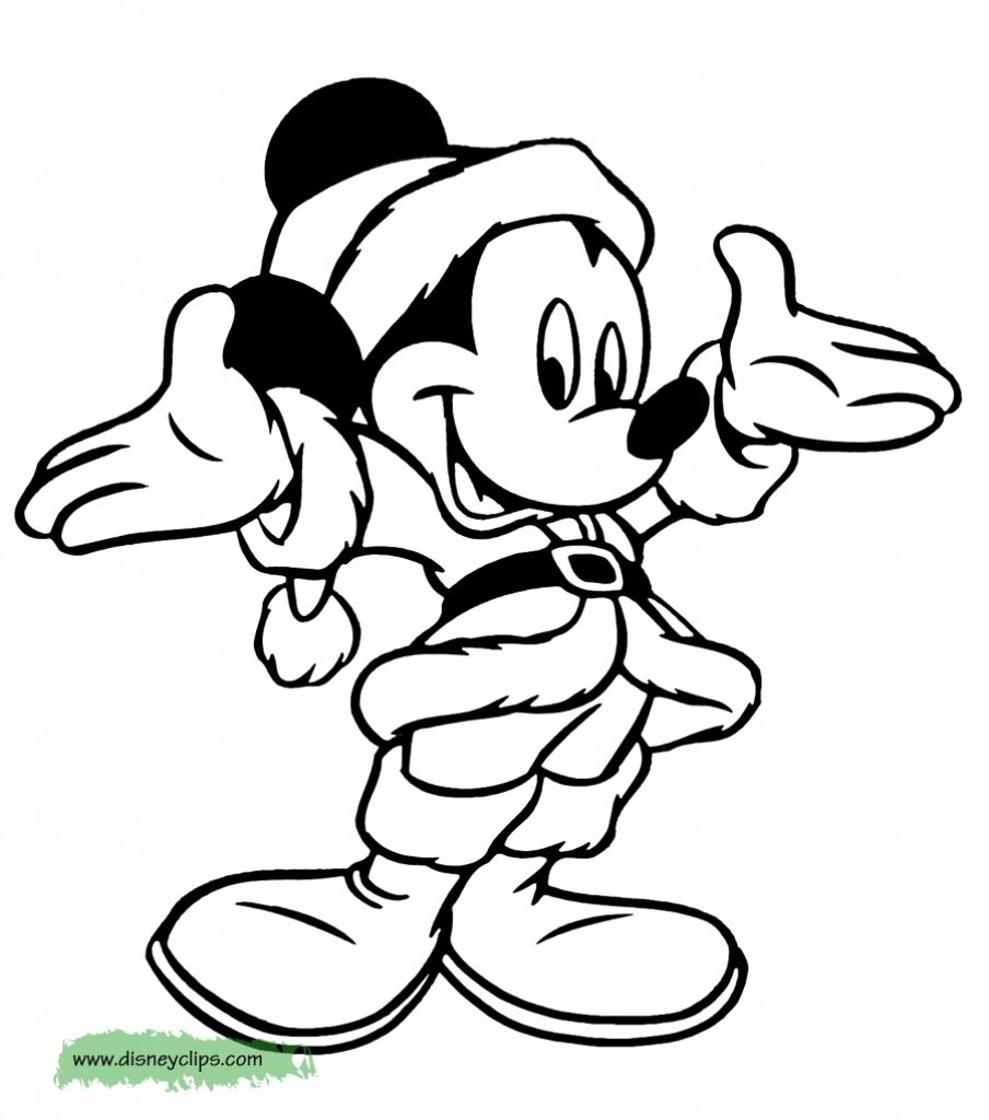 904x1024 Mickey Mouse Christmas Coloring Pictures