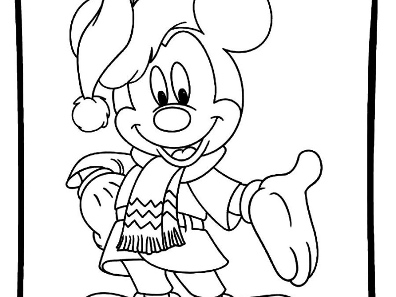 800x600 Coloring Pages Of Mickey Mouse Christmas