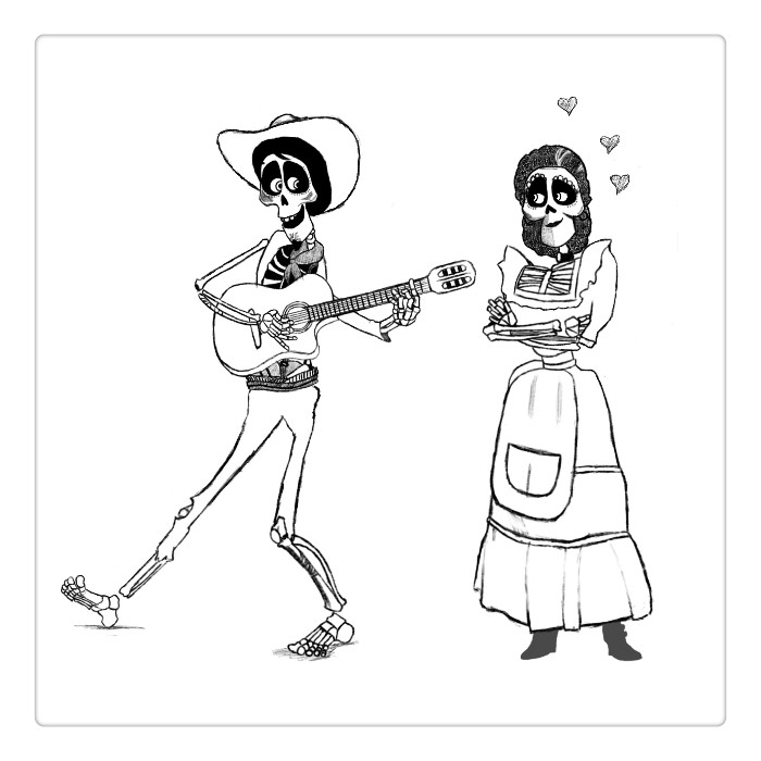 700x700 Disney Coco Coloring Pages Fanart By Paigee