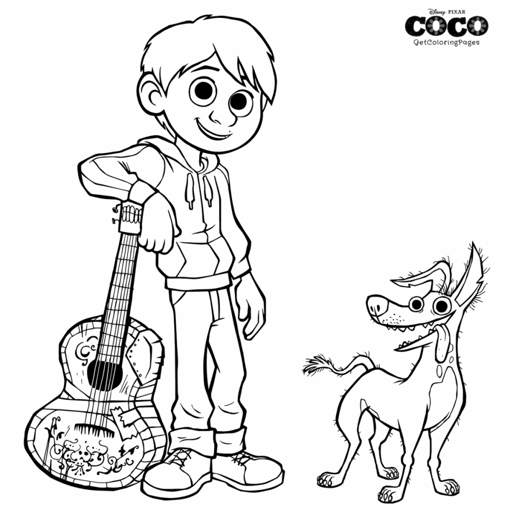 1024x1024 Printable Disney Coco Coloring Pages