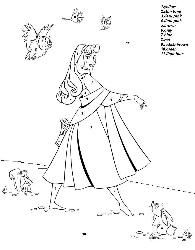 660x847 Disney Princess Color By Number