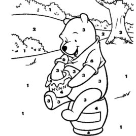 268x268 Color By Number Disney All About Coloring Pages