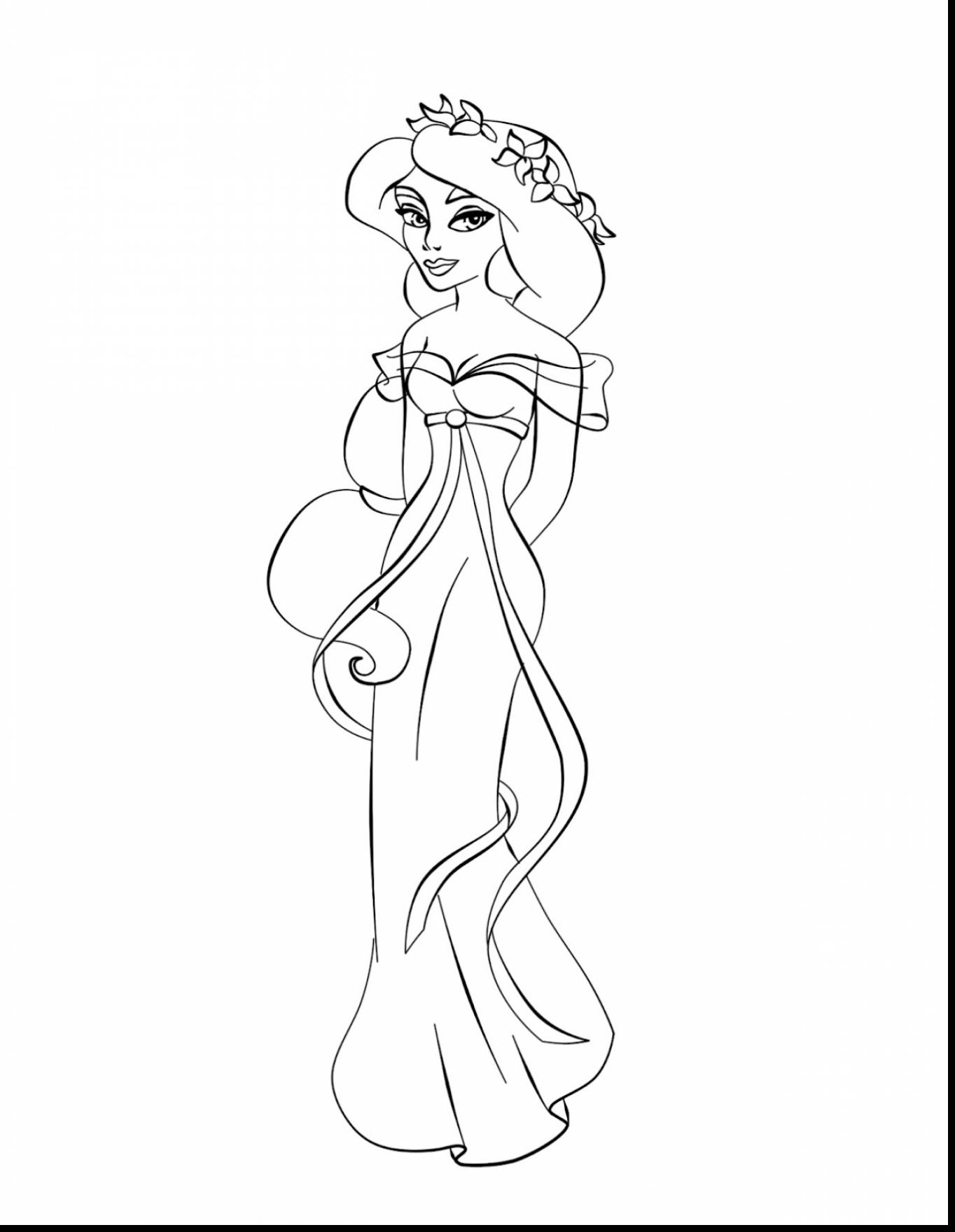 1364x1760 Disney Princess Jasmine Coloring Pages
