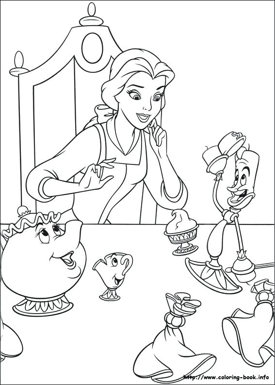 567x794 Beauty And The Beast Coloring Pages Beauty Beast Coloring Pages