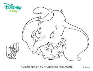 300x231 Dumbo Coloring Pages Disney Baby
