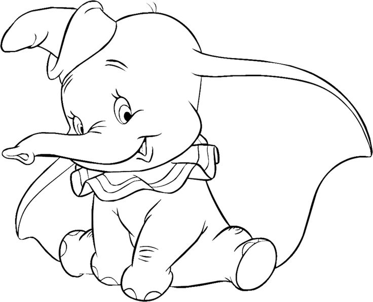 736x597 26 Best Dumbo ~ Disney Coloring Pages Images