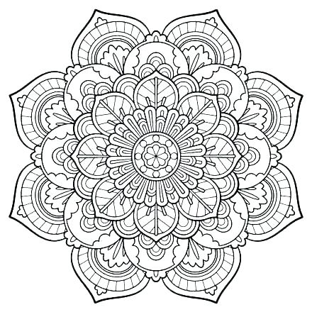 440x440 Adult Free Coloring Pages Printable Mandala Coloring Pages
