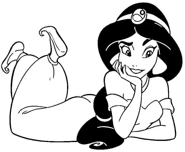 778x642 Free Printable Princess Jasmine Coloring Sheets And Pages For Kids