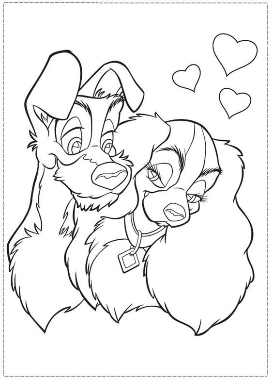 564x783 30 Best Lady And The Tramp Coloring Pages Images