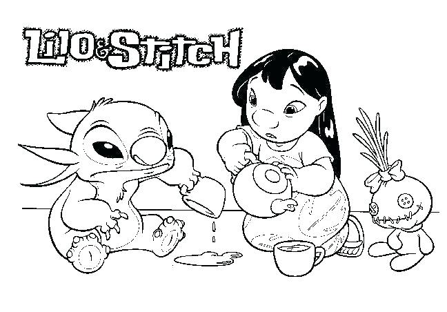 648x452 Stitch And Angel Coloring Pages Lilo Stitch Animation Movies