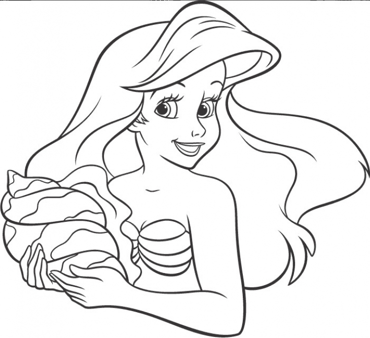 730x666 Free Disney Little Mermaid Ariel Coloring Page To Print Disney