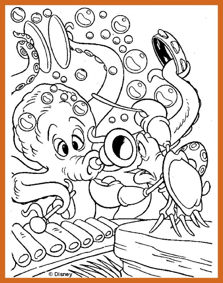 720x915 Fascinating The Little Mermaid Coloring Pages Disney Printable