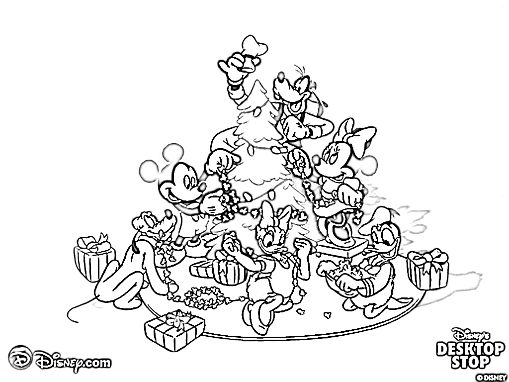 1024x768 Mickey Mouse And Friends Coloring Pages Throughout