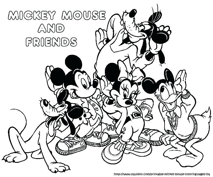 721x600 Mickey Mouse Coloring Page Mickey And Friends In Winter Free