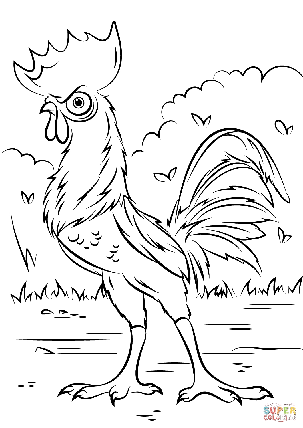 1060x1500 Fresh Heihei Rooster From Moana Super Coloring Free Coloring