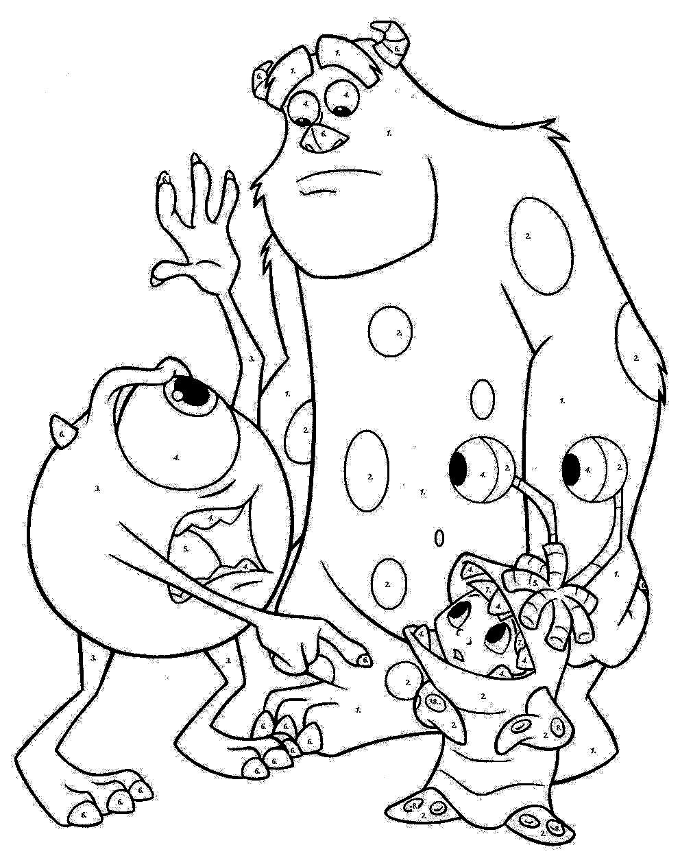 992x1248 Disney Coloring Pages Pictures Monsters Inc Baby Boo Randall