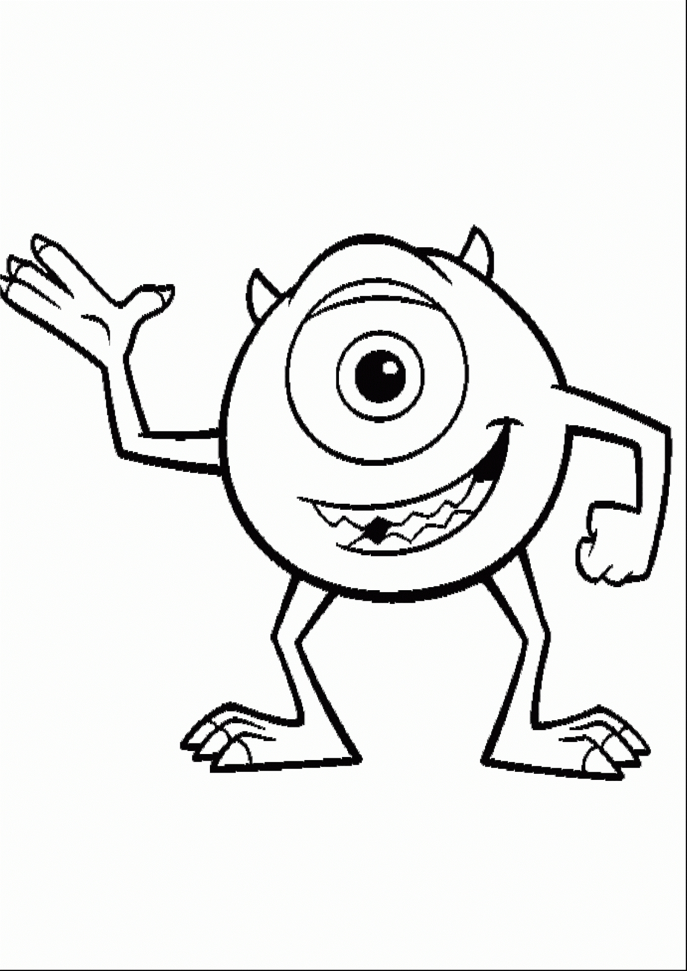 1358x1920 New Disney Little Mike Coloring Pages Collection Printable